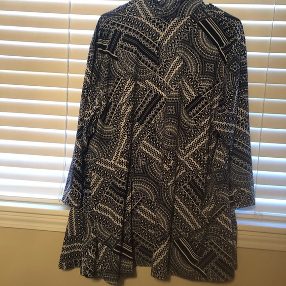 Long light weight jacket, 22W, Navy & White - Picture 2 of 4